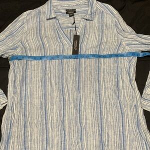 JONES & CO - Jones New York 100% Linen Woman’s Shirt (1X) NWT! Great for Summer